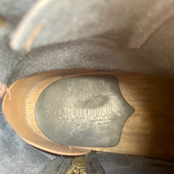 Sandgrens Manhattan clog boot in blue nubuck - Picture 2 of 9